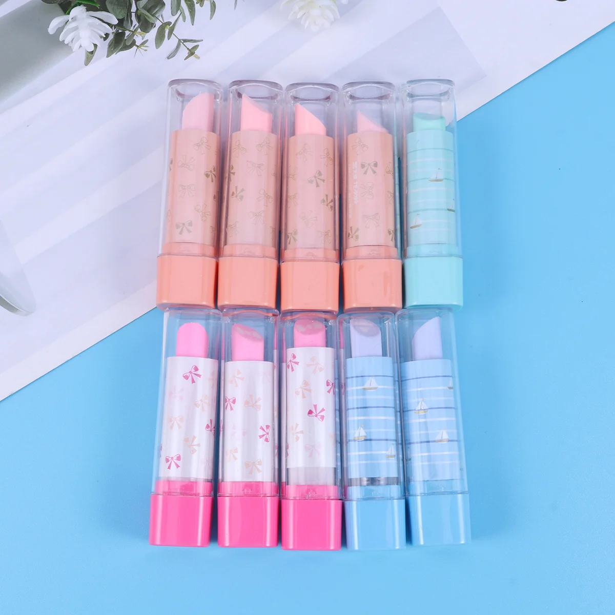 10Pcs Lipstick Stationery Erasers Creative Pencil Eraser for Students Durable Colorful Fun Gift Set Lipstick Eraser
10Pcs Lipstick Stationery Erasers Creative Pencil Eraser for Students Durable Colorful Fun Gift Set Lipstick Eraser