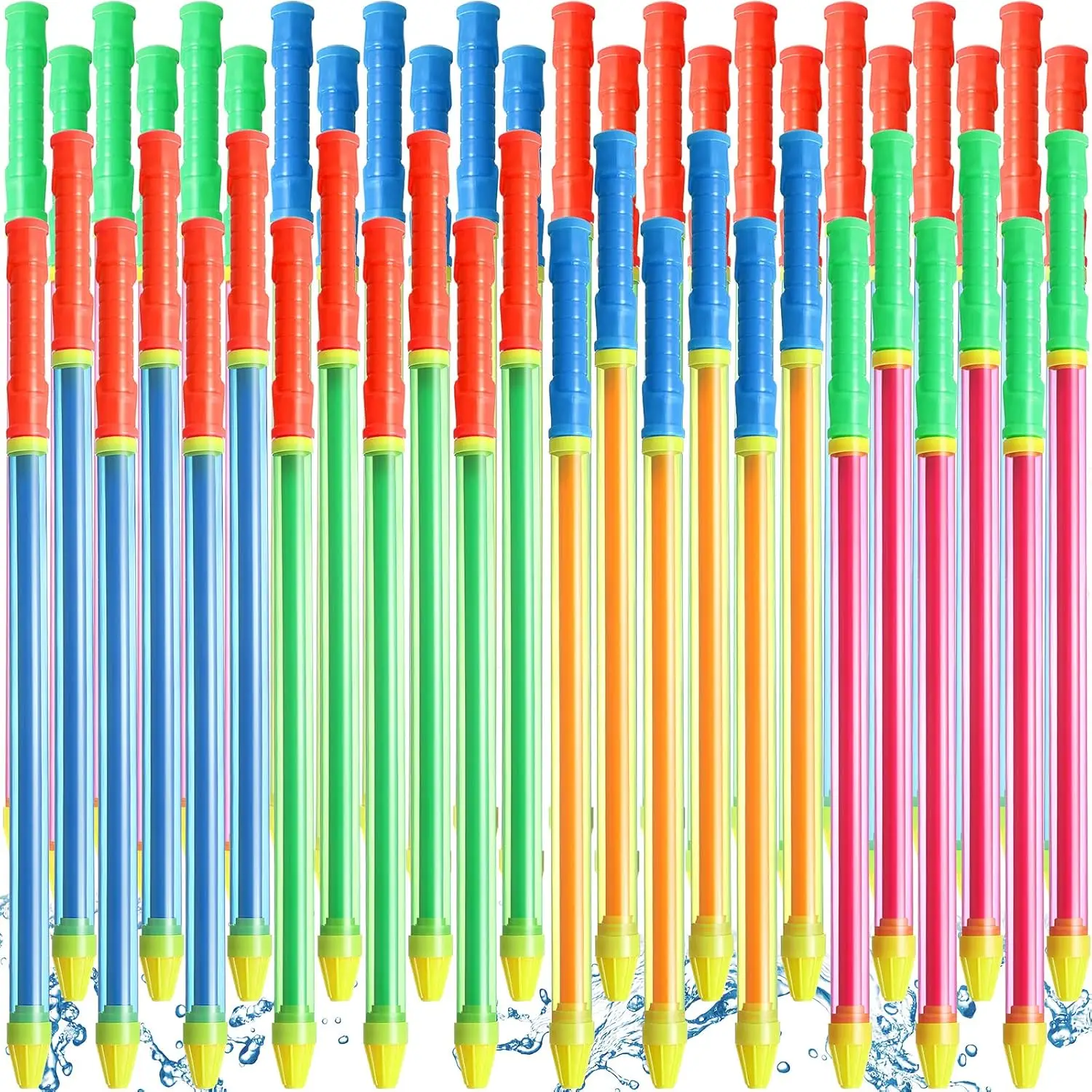 48 Pieces 22.4 Inch Water Guns, Tube Squirters, Suction Shooters for Beach Pool Summer Games and Party Favors
48 Pieces 22.4 Inch Water Guns, Tube Squirters, Suction Shooters for Beach Pool Summer Games and Party Favors