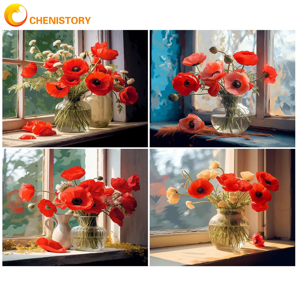 CHENISTORY DIY Painting By Number On Canvas Flower Kits For Adults Acrylic Paint Coloring Drawing By Number Home Decor Wall Art 
CHENISTORY DIY Painting By Number On Canvas Flower Kits For Adults Acrylic Paint Coloring Drawing By Number Home Decor Wall Art