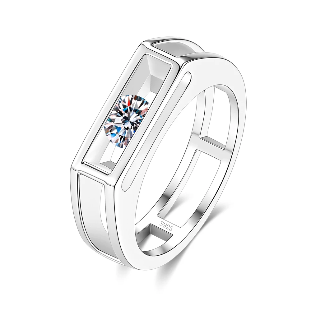 D Color It will Bounce 0.5ct Moissanite Ring S925 Sterling Silver Rings For Men Woman Party Jewelry Gift
D Color It will Bounce 0.5ct Moissanite Ring S925 Sterling Silver Rings For Men Woman Party Jewelry Gift