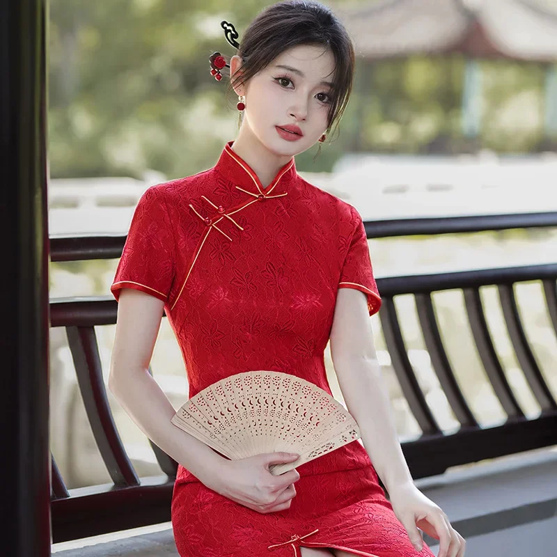 Bride Wedding Dress Chinese Style Party Cheongsam Women Sexy Lace Floral Qipao Summer New Vestidos Gown Plus Size 3Xl
Bride Wedding Dress Chinese Style Party Cheongsam Women Sexy Lace Floral Qipao Summer New Vestidos Gown Plus Size 3Xl