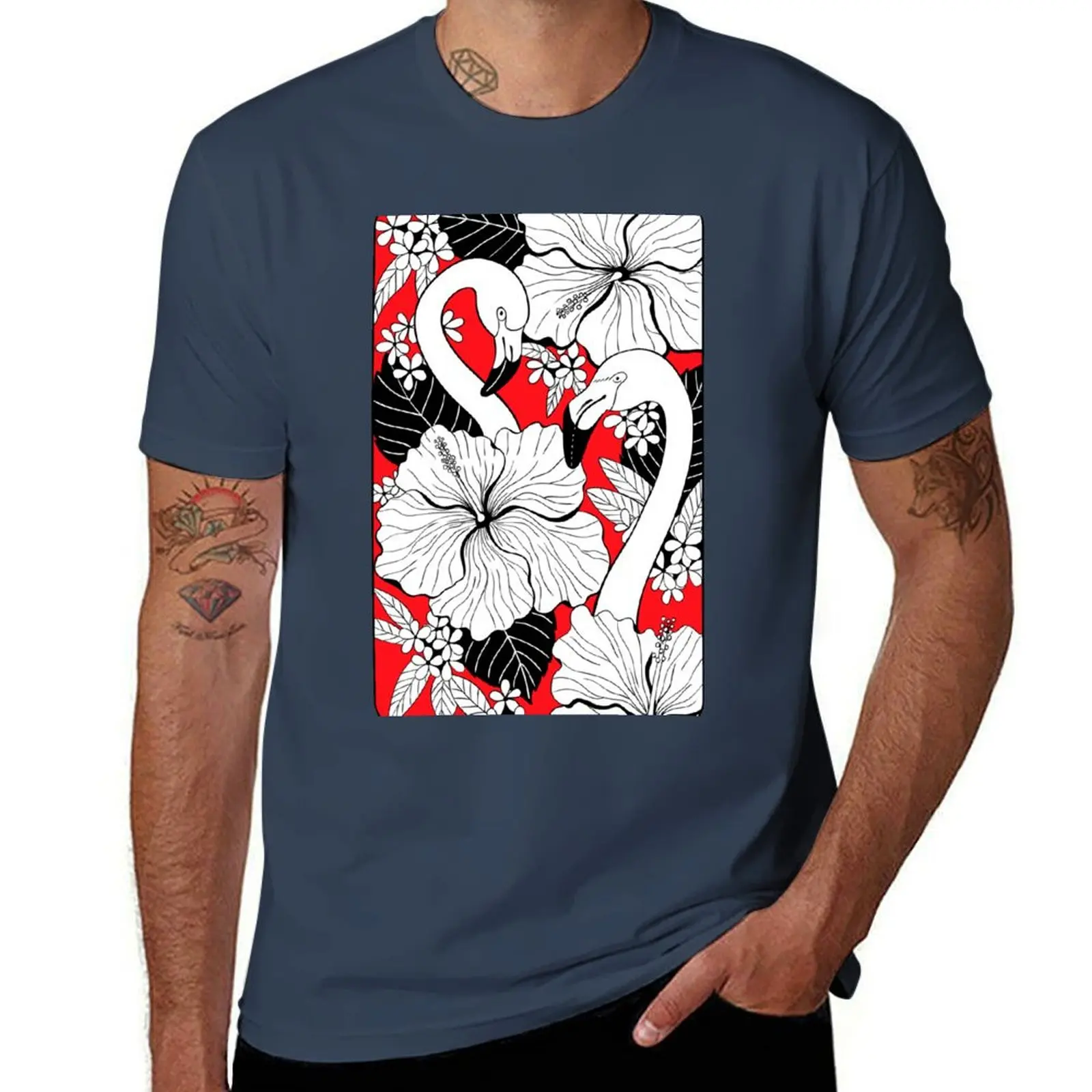Flamingos and tropical flowers and leaves T-Shirt Lightweight Running Sports T-Shirt
Flamingos and tropical flowers and leaves T-Shirt Lightweight Running Sports T-Shirt