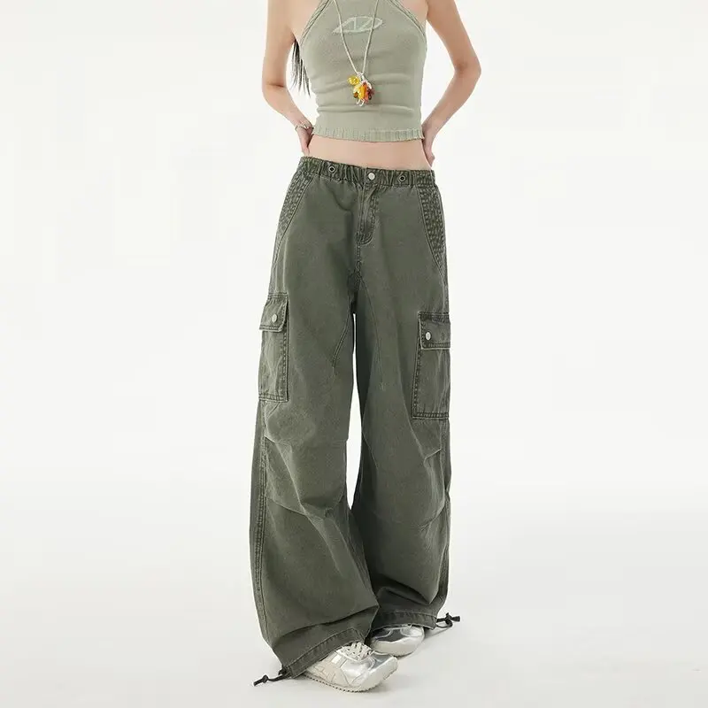 2025 Ropa Y2K Fashion Vintage Green Baggy Pleated Cargo Jeans Pants For Women Clothing Wide Leg Streetwear Lady Long Trousers
2025 Ropa Y2K Fashion Vintage Green Baggy Pleated Cargo Jeans Pants For Women Clothing Wide Leg Streetwear Lady Long Trousers