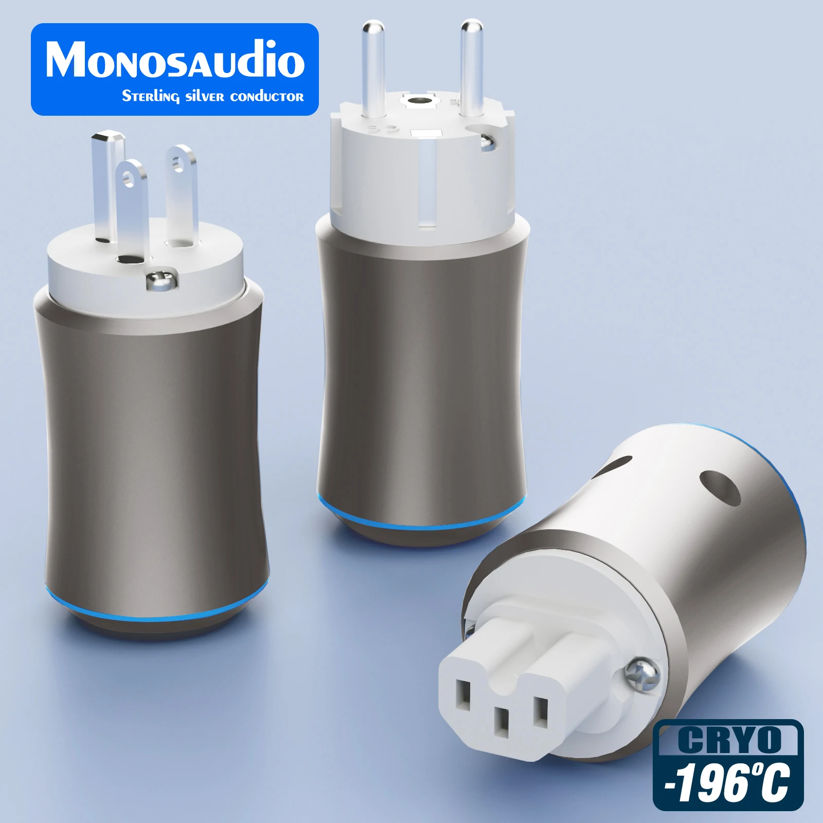 Monosaudio CRYO -196°C Pure Silver EU/US Power Plug Hi-End Schuko Power plug High purity Solid silver Power connector
Monosaudio CRYO -196°C Pure Silver EU/US Power Plug Hi-End Schuko Power plug High purity Solid silver Power connector