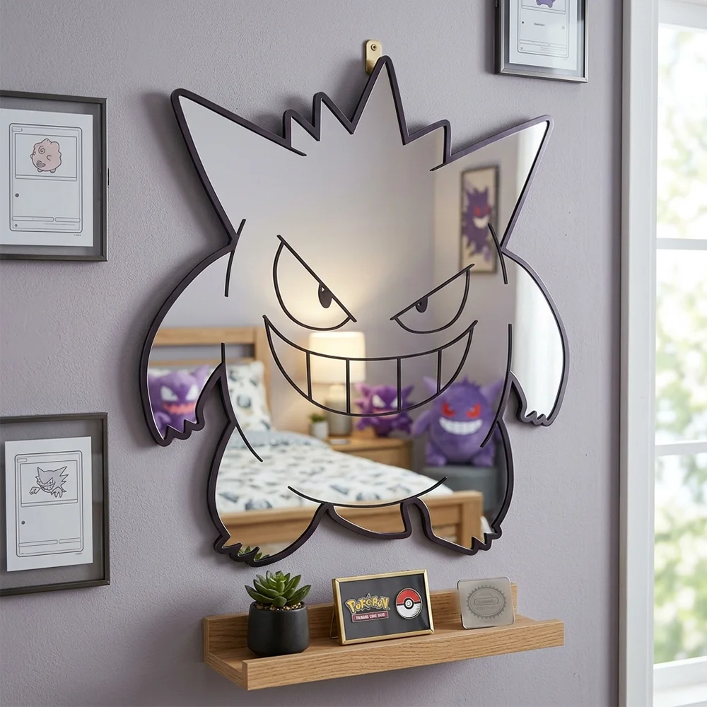 Cartoon Cute Gengar Pokemon Wall Mirror Anime Gaming Room Decor Aesthetic Bedroom Decoration Kawaii Otaku Gift Idea
Cartoon Cute Gengar Pokemon Wall Mirror Anime Gaming Room Decor Aesthetic Bedroom Decoration Kawaii Otaku Gift Idea