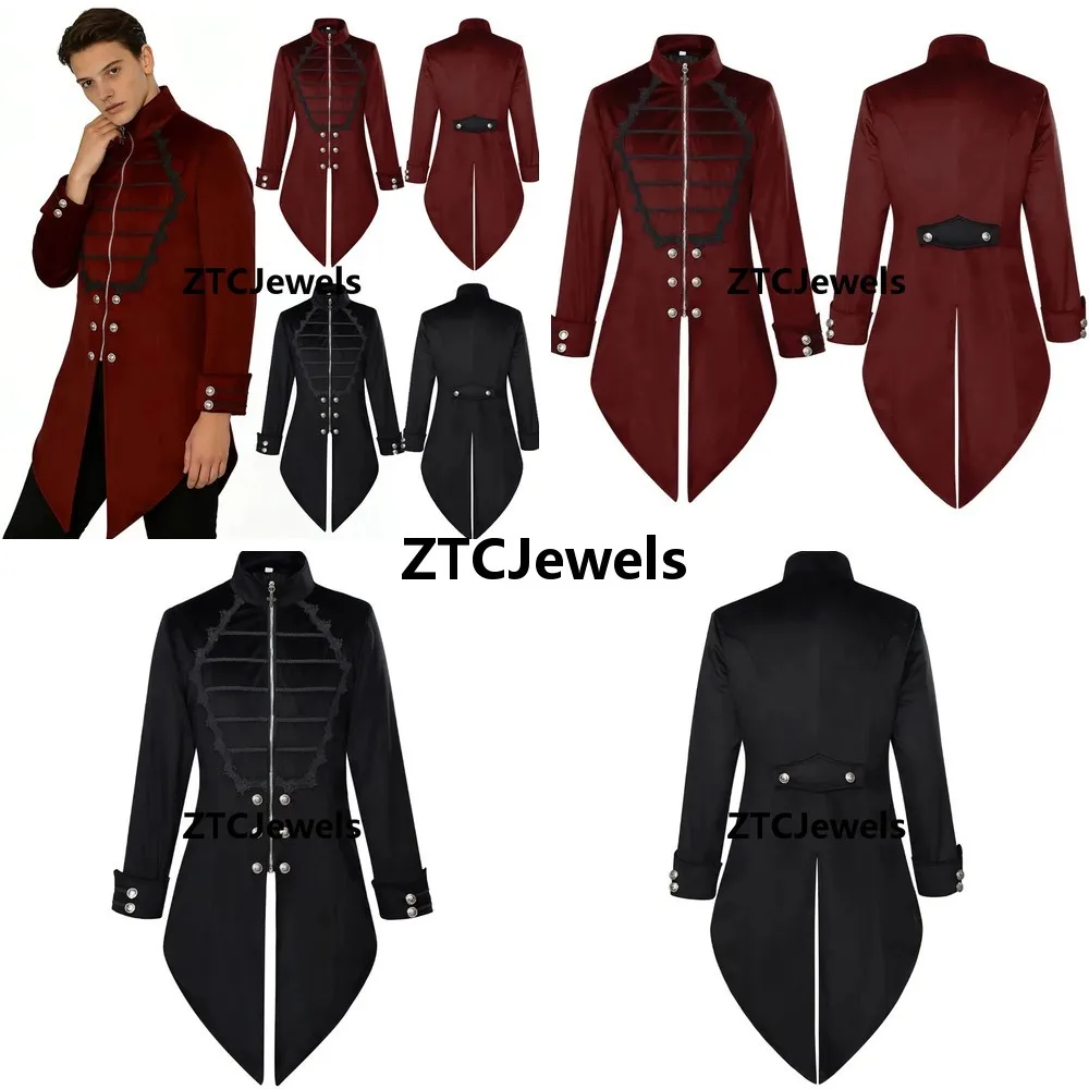 Vintage Gothic Tailcoat Jacket Medieval Victorian Steampunk Vampire Cosplay Coat Halloween Party Costume
Vintage Gothic Tailcoat Jacket Medieval Victorian Steampunk Vampire Cosplay Coat Halloween Party Costume