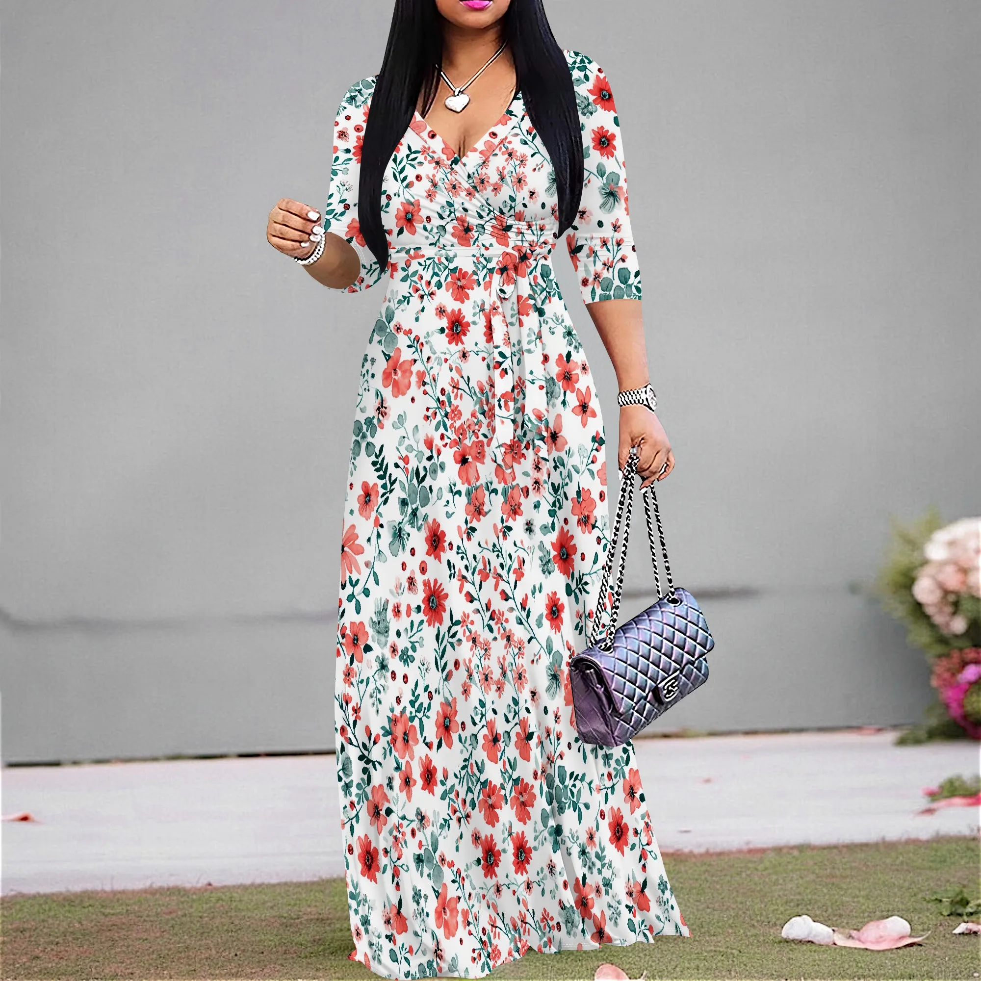 Red Floral Maxi Dress V-Neck Tie Waist Elegant Spring Summer Church Wedding Guest Brunch Outfit S-3XL
Red Floral Maxi Dress V-Neck Tie Waist Elegant Spring Summer Church Wedding Guest Brunch Outfit S-3XL