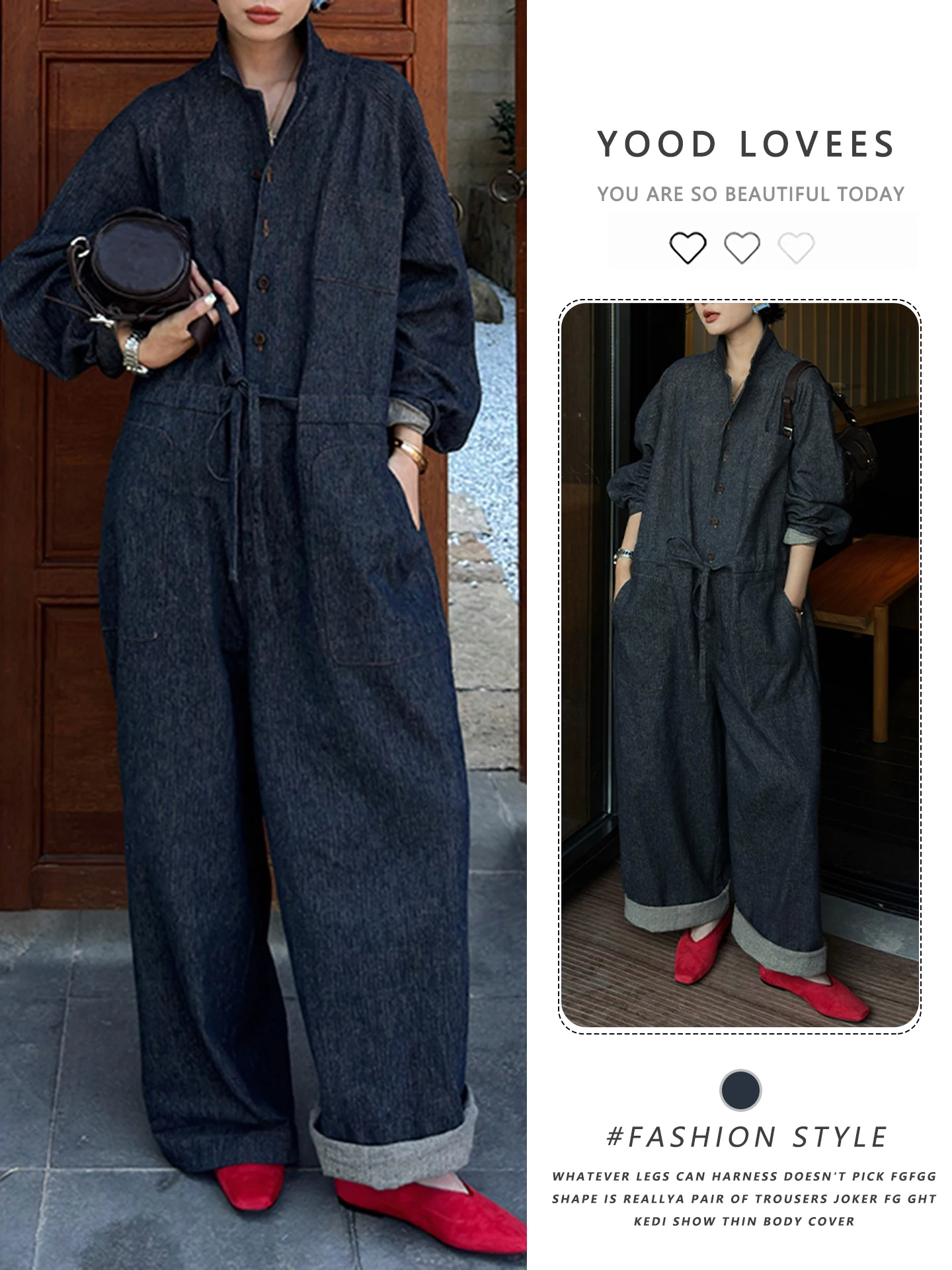 Elegant British Style Reversible Commute Design One-Piece Pants Women's Fashionable Spring Autumn Wide Leg Pants Jumpsuit
Elegant British Style Reversible Commute Design One-Piece Pants Women's Fashionable Spring Autumn Wide Leg Pants Jumpsuit