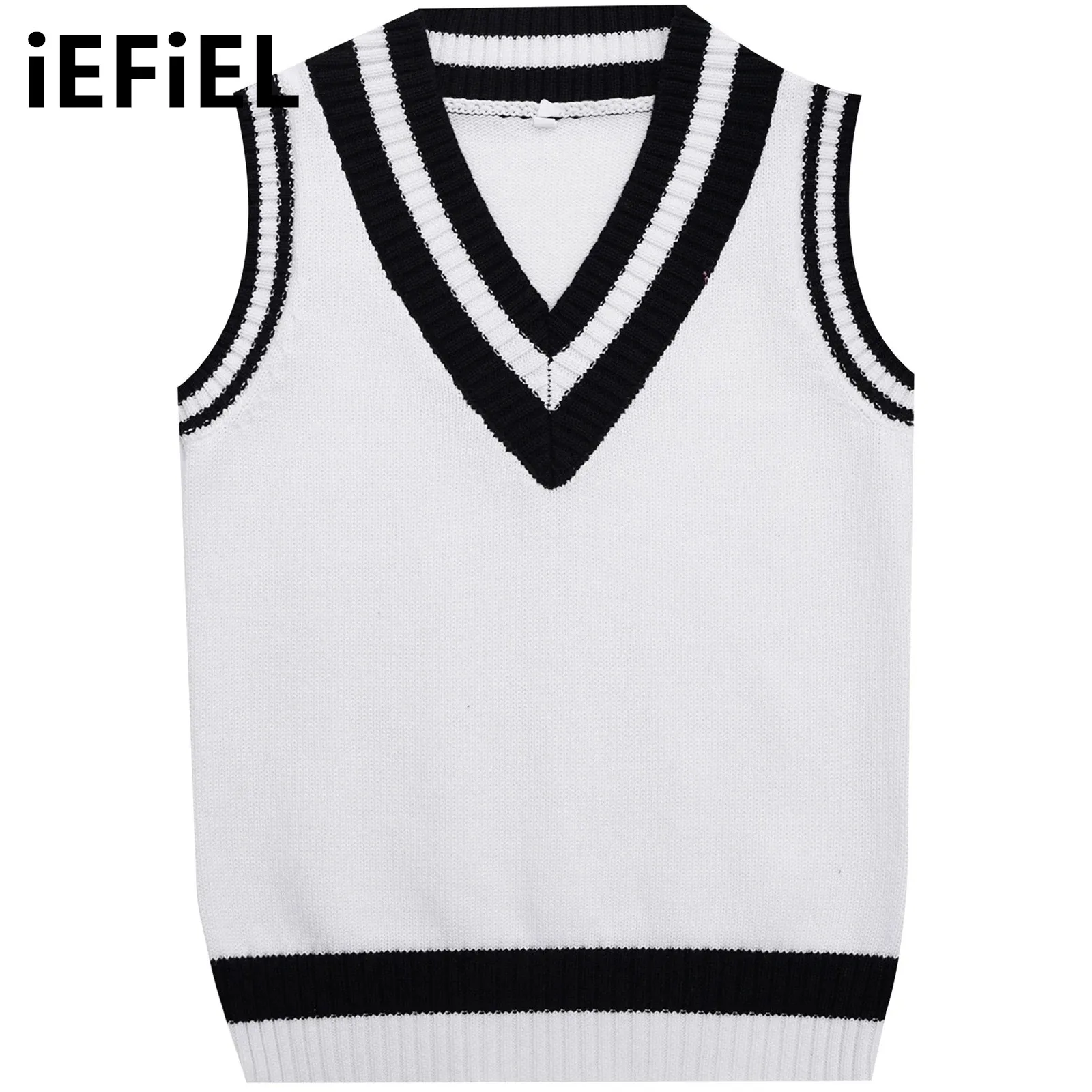 Children School Uniform Vest Boys Girls Striped Trim Knitted Vest Casual V-neck Sleeveless Pullover Sweater
Children School Uniform Vest Boys Girls Striped Trim Knitted Vest Casual V-neck Sleeveless Pullover Sweater