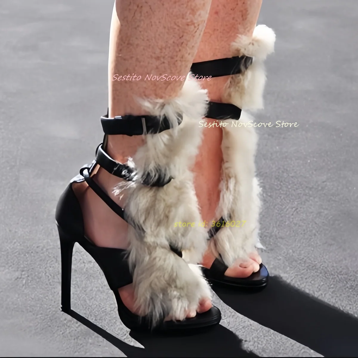 Меховые сандалии с открытым носком, осенние сандалии на высоком каблуке-шпильке с перекрестными ремешками и пряжкой, пикантные женские меховые сандалии с вырезами, женская обувь для вечеринок
Меховые сандалии с открытым носком, осенние сандалии на высоком каблуке-шпильке с перекрестными ремешками и пряжкой, пикантные женские меховые сандалии с вырезами, женская обувь для вечеринок