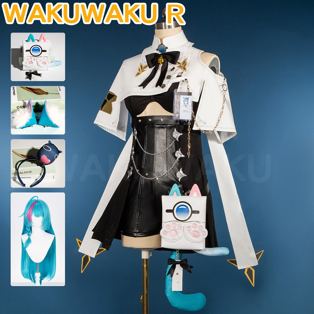 IN STOCK Mint Cosplay Costume Game Neverness to Everness WakuWaku-R Women Black Suit Dress Mint Costume NTE Cosplay Wig Tail Bag
IN STOCK Mint Cosplay Costume Game Neverness to Everness WakuWaku-R Women Black Suit Dress Mint Costume NTE Cosplay Wig Tail Bag