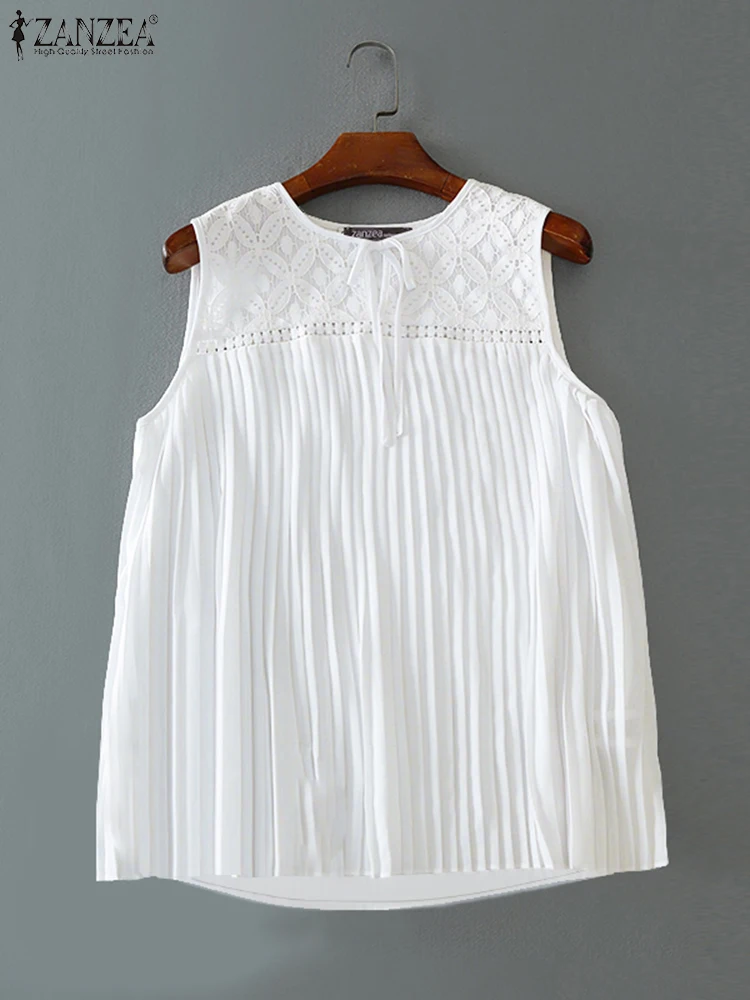 ZANZEA/2020 летние майки женские стильные праздничные майки топы без рукавов кружевная лоскутная блузка однотонная плиссированная рабочая рубашка Mujer Femme
ZANZEA/2020 летние майки женские стильные праздничные майки топы без рукавов кружевная лоскутная блузка однотонная плиссированная рабочая рубашка Mujer Femme