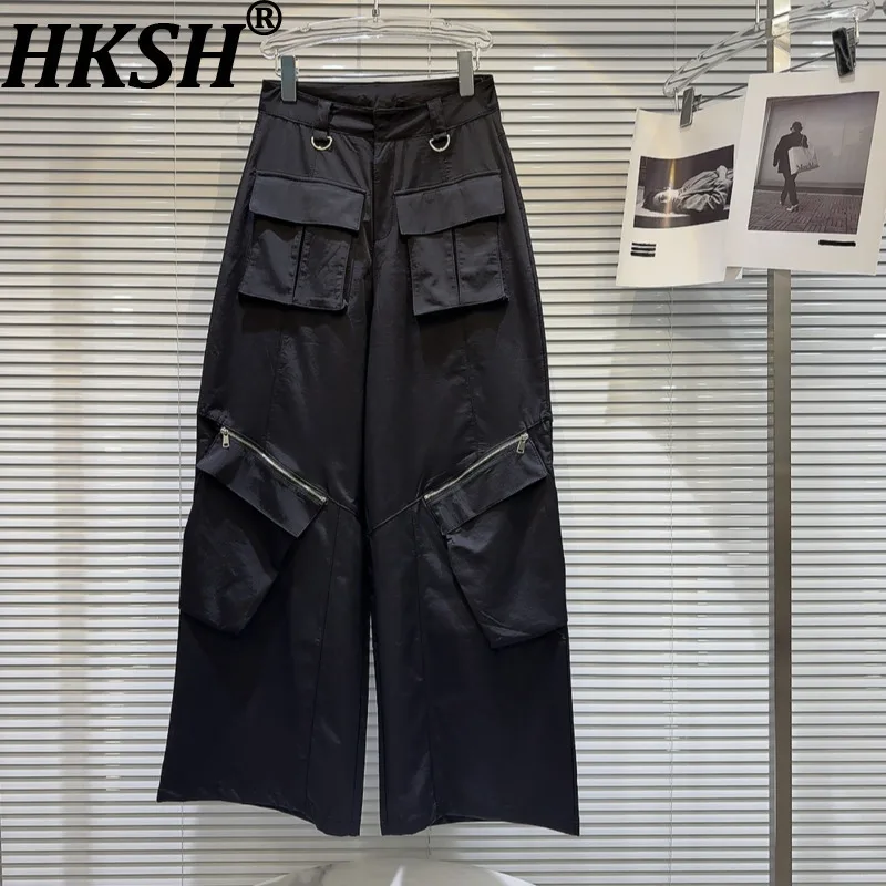 HKSH весенне-осенние новые женские широкие брюки, однотонные, с несколькими карманами, универсальные, элегантные, модные, в стиле сафари, повседневный тренд HK16782
HKSH весенне-осенние новые женские широкие брюки, однотонные, с несколькими карманами, универсальные, элегантные, модные, в стиле сафари, повседневный тренд HK16782