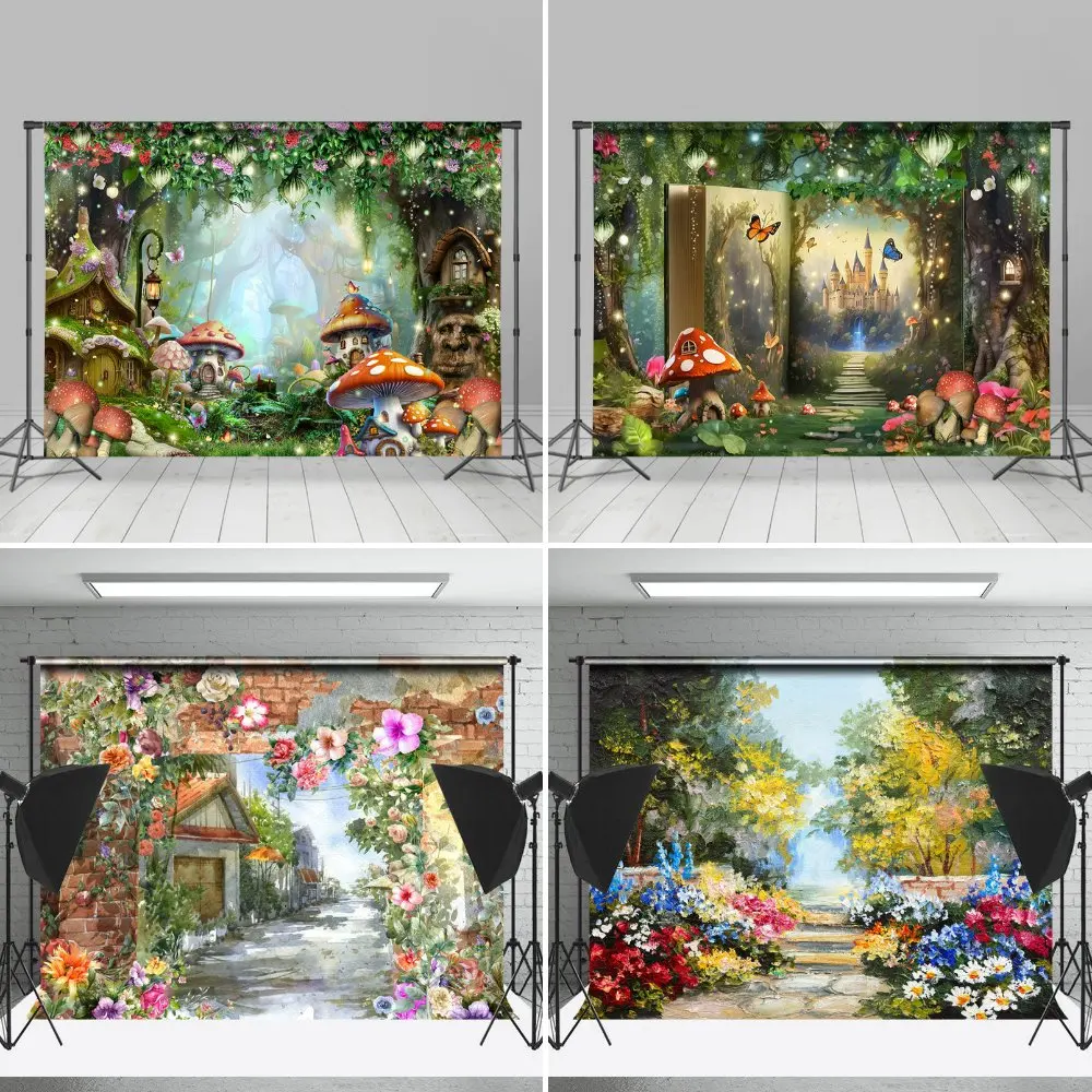 Зачарованный лес, грибные деревья, весенний фон для детей, волшебный лесной фон для фотосъемки, вечерние украшения стены
Зачарованный лес, грибные деревья, весенний фон для детей, волшебный лесной фон для фотосъемки, вечерние украшения стены