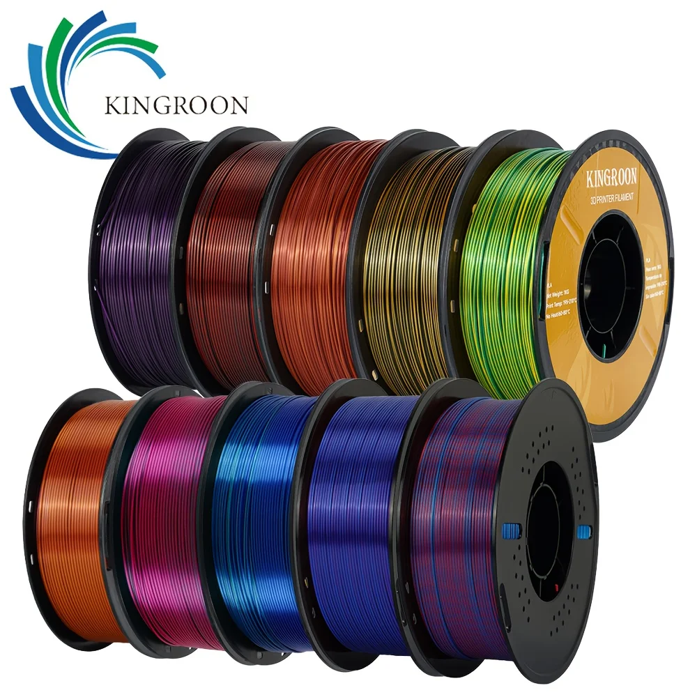 KINGROON Tri-Color Rainbow PLA Filament 1.75mm 3D Printer Filament Compatible with Most FDM Printers
KINGROON Tri-Color Rainbow PLA Filament 1.75mm 3D Printer Filament Compatible with Most FDM Printers