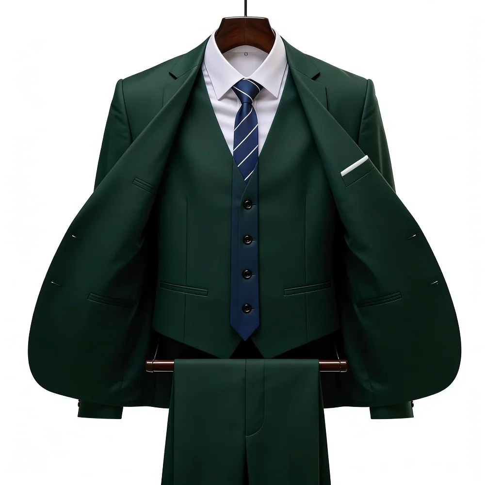 Мужской костюм (пиджак + жилет + брюки) американского размера, деловой стиль, британский стиль, однотонный, для банкета, для гостеприимства, повседневный.
Мужской костюм (пиджак + жилет + брюки) американского размера, деловой стиль, британский стиль, однотонный, для банкета, для гостеприимства, повседневный.