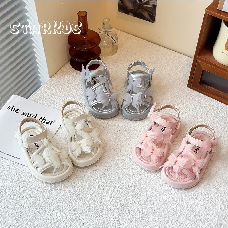Lace Butterfly Sandals For Kid Girls Sweet Cross Strappy Flat Sandalias Baby Child Soft Thick Sole Bling Rhinestone Party Shoes
Lace Butterfly Sandals For Kid Girls Sweet Cross Strappy Flat Sandalias Baby Child Soft Thick Sole Bling Rhinestone Party Shoes