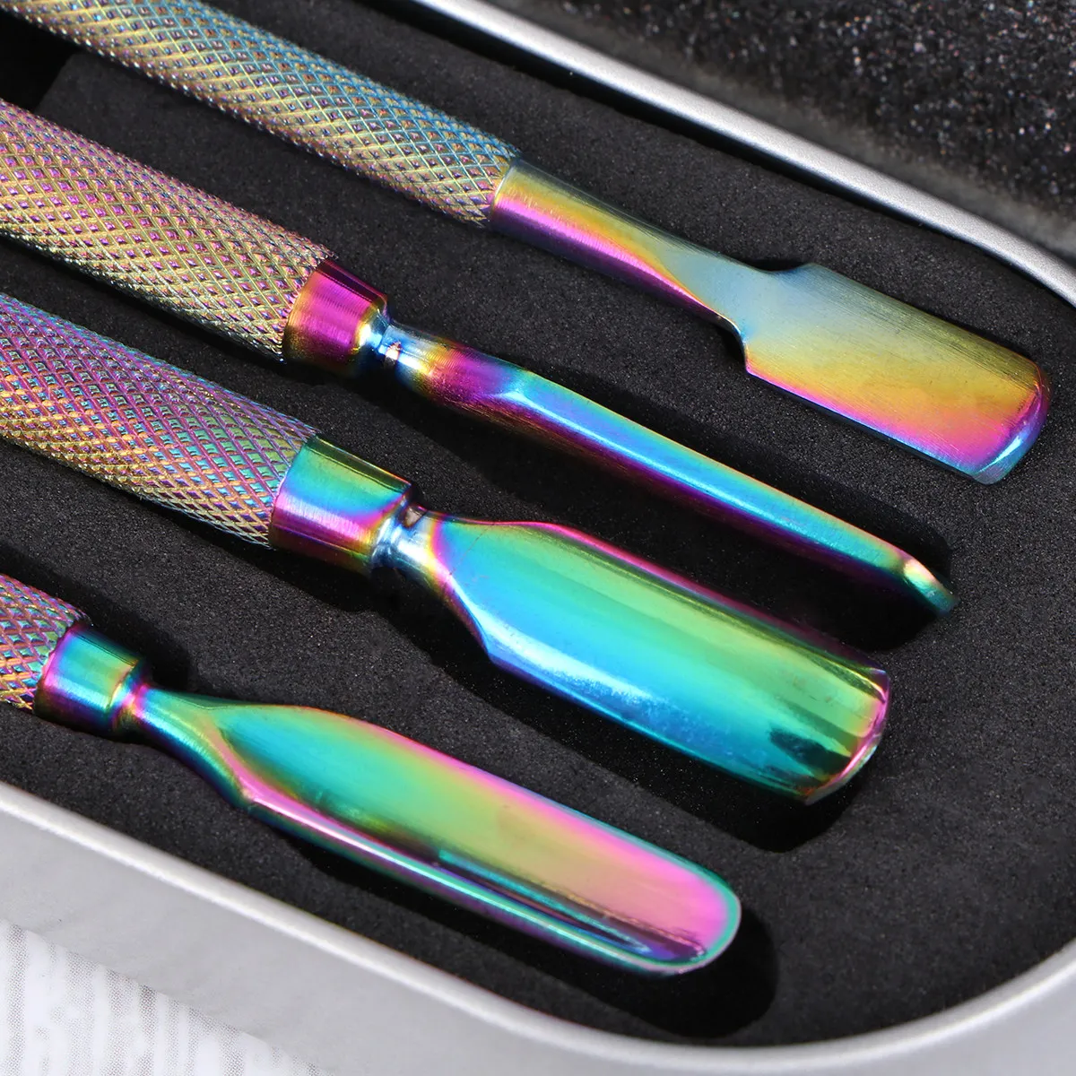 4Pcs Nail Art Cuticle Pusher Remover Tool Sturdy Stainless Steel Dead Skin Remover Manicure Pedicure Tools Nail File for Salon
4Pcs Nail Art Cuticle Pusher Remover Tool Sturdy Stainless Steel Dead Skin Remover Manicure Pedicure Tools Nail File for Salon
