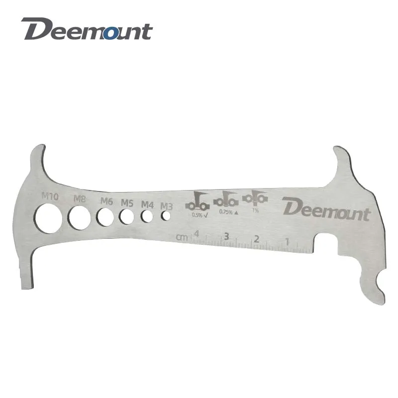Bicycle Chain Ruler Gauge Wear & Tear Check Service Hook Bolt Measure MTB Road 8 9 10 11 12 Speed CNC-Machined Stainless Steel
Bicycle Chain Ruler Gauge Wear & Tear Check Service Hook Bolt Measure MTB Road 8 9 10 11 12 Speed CNC-Machined Stainless Steel