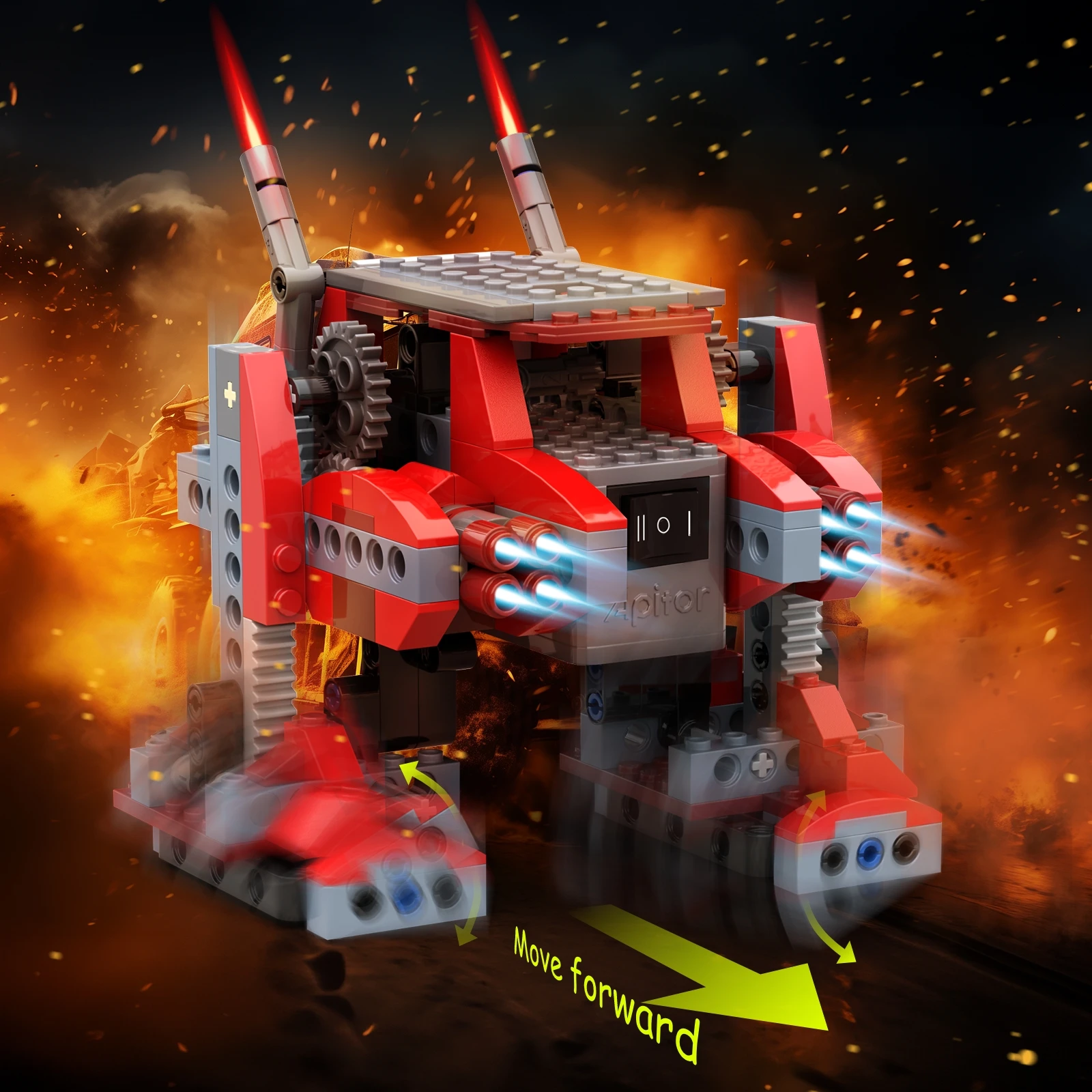 Apitor Robot Building Kit with 600 Pieces, 12-in-1 STEM Technic Coding Robotic Toys, DIY Electronic Monster Truck Building Kit Apitor Robot Building Kit with 600 Pieces, 12-in-1 STEM Technic Coding Robotic Toys, DIY Electronic Monster Truck Building Kit