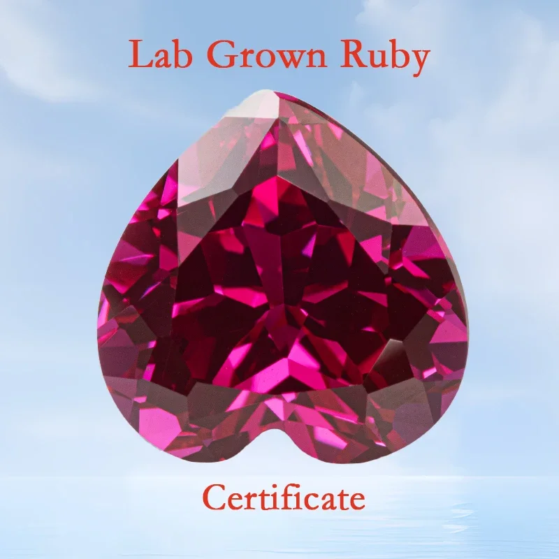 Lab Grown Ruby Heart Shape Rubellite Color VVS1 Gemstone Charms Beads for DIY Jewelry Making Earrings Selectable AGL Certificate
Lab Grown Ruby Heart Shape Rubellite Color VVS1 Gemstone Charms Beads for DIY Jewelry Making Earrings Selectable AGL Certificate