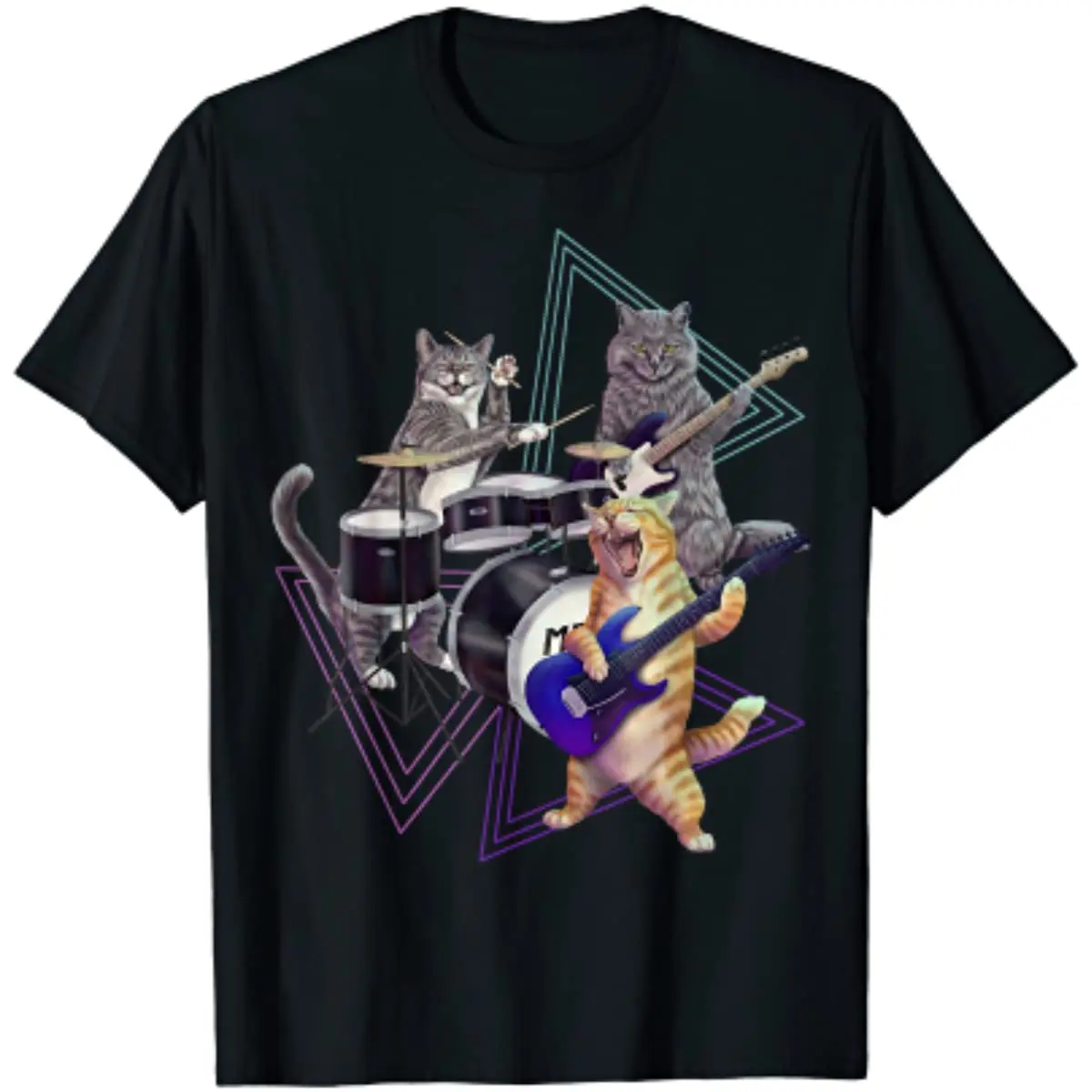 Cat Band Rock Kitties on Bass Guitar and Drum Funny MenT-Shirt Men Clothing Casual Cotton Daily Four Seasons Streetwear
Cat Band Rock Kitties on Bass Guitar and Drum Funny MenT-Shirt Men Clothing Casual Cotton Daily Four Seasons Streetwear