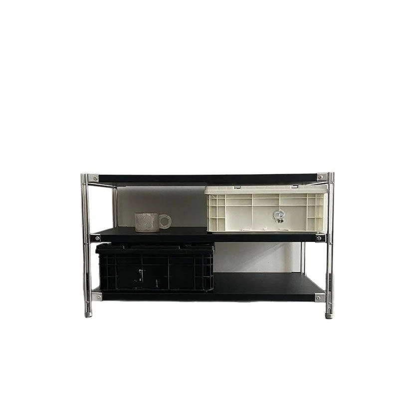 Minimalist style stainless steel black TV cabinet, steel frame combo model, living room storage rack, floor-standing storage
Minimalist style stainless steel black TV cabinet, steel frame combo model, living room storage rack, floor-standing storage