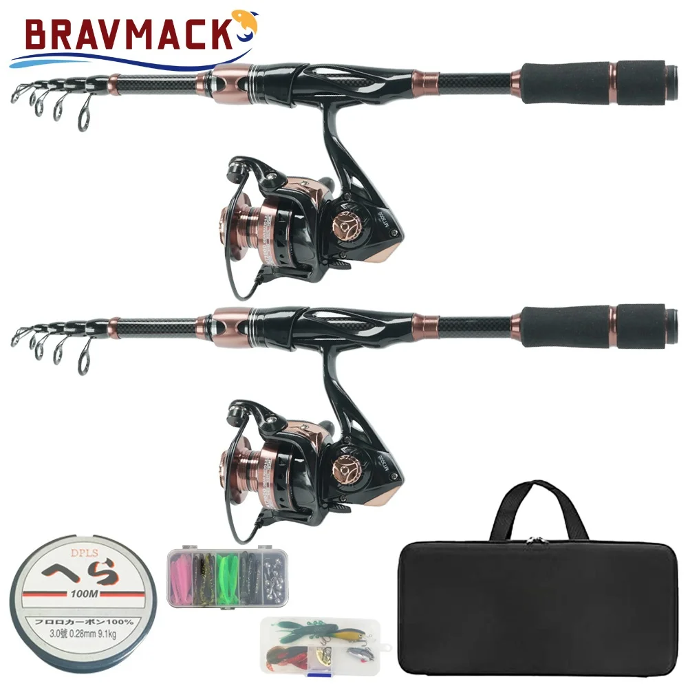 BRAVMACK 2.1M Telescopic Fishing Combo Kit - Lightweight 2.1m Fishing Rod, MT3000 Reel, Full Tackle Accessories & Carry Bag, Ide
BRAVMACK 2.1M Telescopic Fishing Combo Kit - Lightweight 2.1m Fishing Rod, MT3000 Reel, Full Tackle Accessories & Carry Bag, Ide