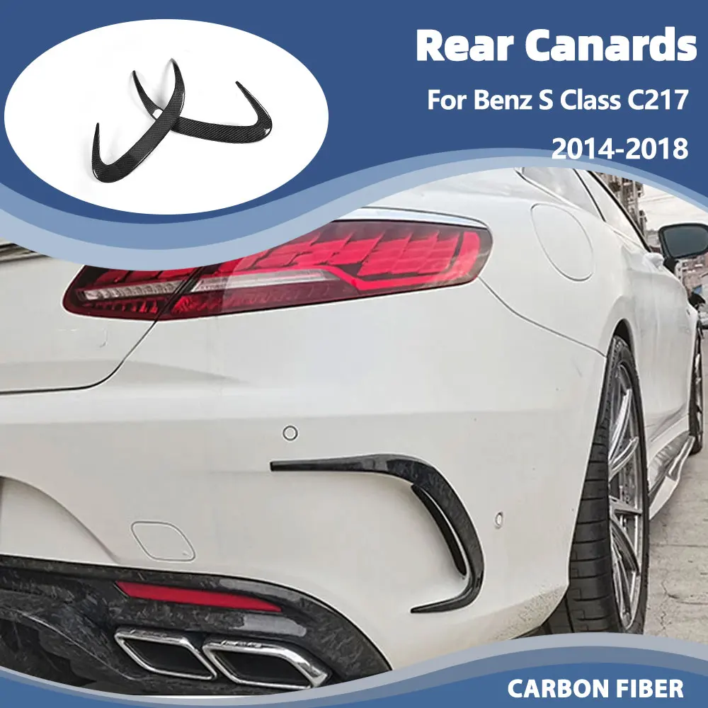 Carbon Car Rear Bumper Vent Scoop Fins Trim for Mercede Benz S Class C217 S63 S65 AMG Coupe 2D 14-18 Not Cabriolet Rear Blades
Carbon Car Rear Bumper Vent Scoop Fins Trim for Mercede Benz S Class C217 S63 S65 AMG Coupe 2D 14-18 Not Cabriolet Rear Blades