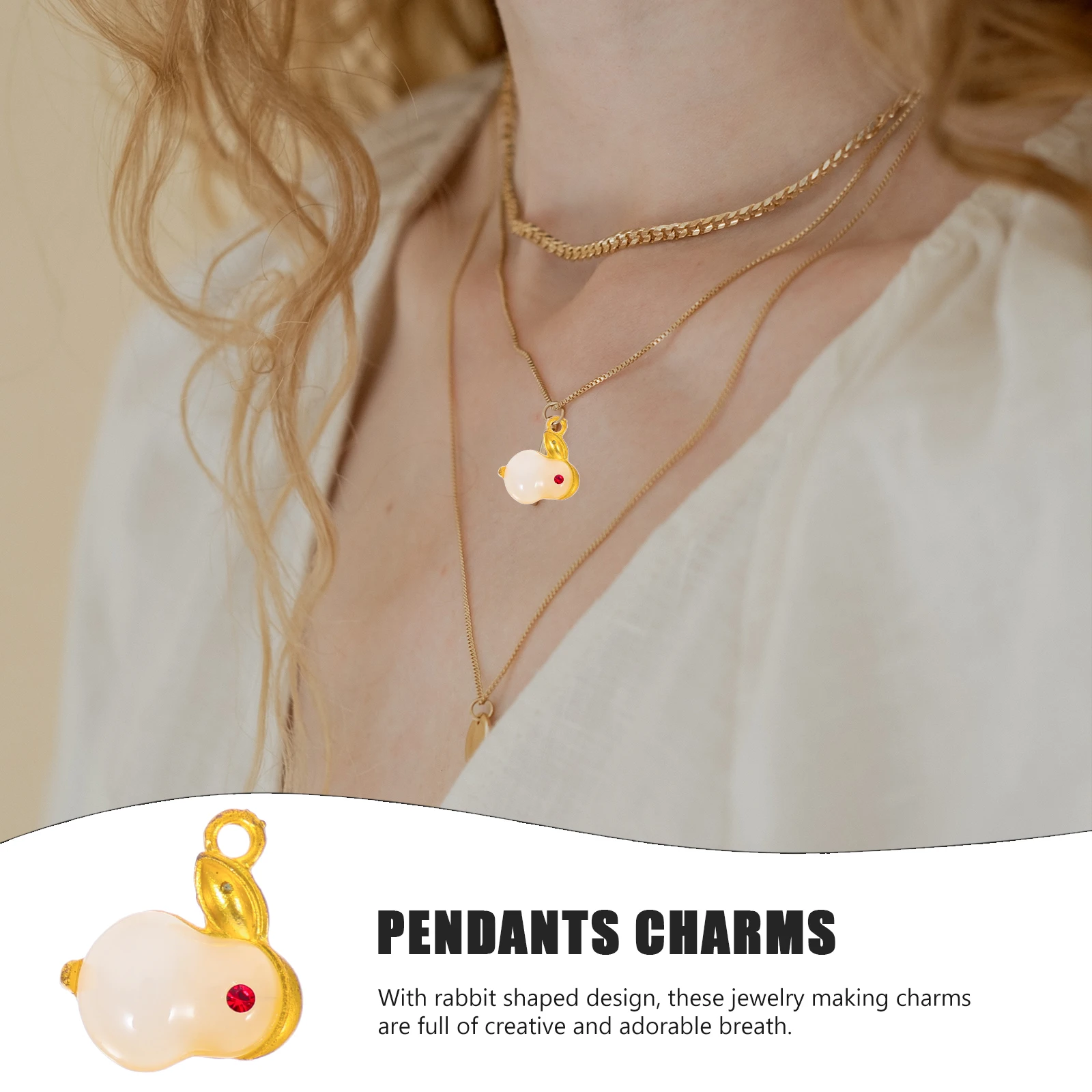 10pcs Rabbit Diy Jewelry Accessories Pendants Glass Alloy Necklace Bracelet DIY Charms Jewelry Making Supplies Handicraft Gifts
10pcs Rabbit Diy Jewelry Accessories Pendants Glass Alloy Necklace Bracelet DIY Charms Jewelry Making Supplies Handicraft Gifts
