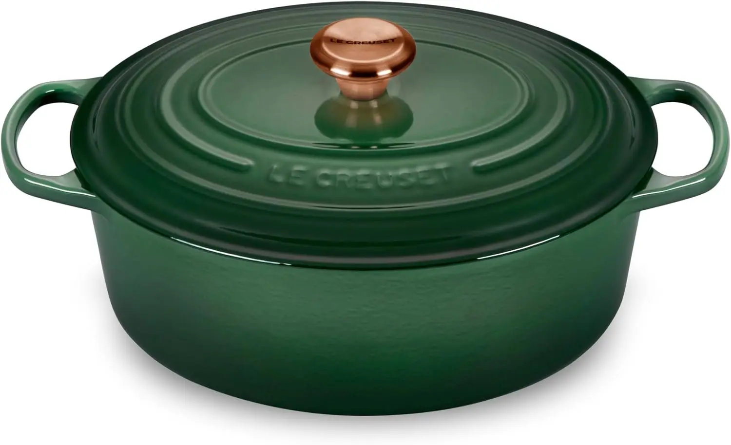 Signature 8-quart Oval Dutch Oven with Copper Knob - Enameled Cast Iron (Artichaut)
Signature 8-quart Oval Dutch Oven with Copper Knob - Enameled Cast Iron (Artichaut)