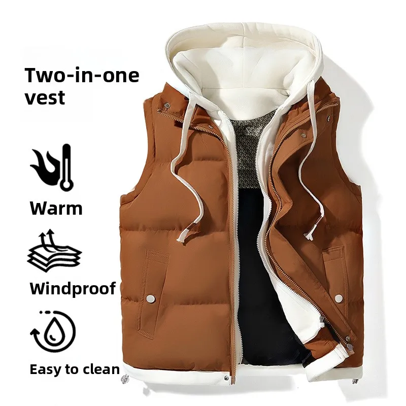 Мужская свободная жилетка из утолщенного хлопка, зимняя, теплая, ветрозащитная, молодежная, модная, из полиэфирного волокна, с капюшоном, на молнии...
Мужская свободная жилетка из утолщенного хлопка, зимняя, теплая, ветрозащитная, молодежная, модная, из полиэфирного волокна, с капюшоном, на молнии...