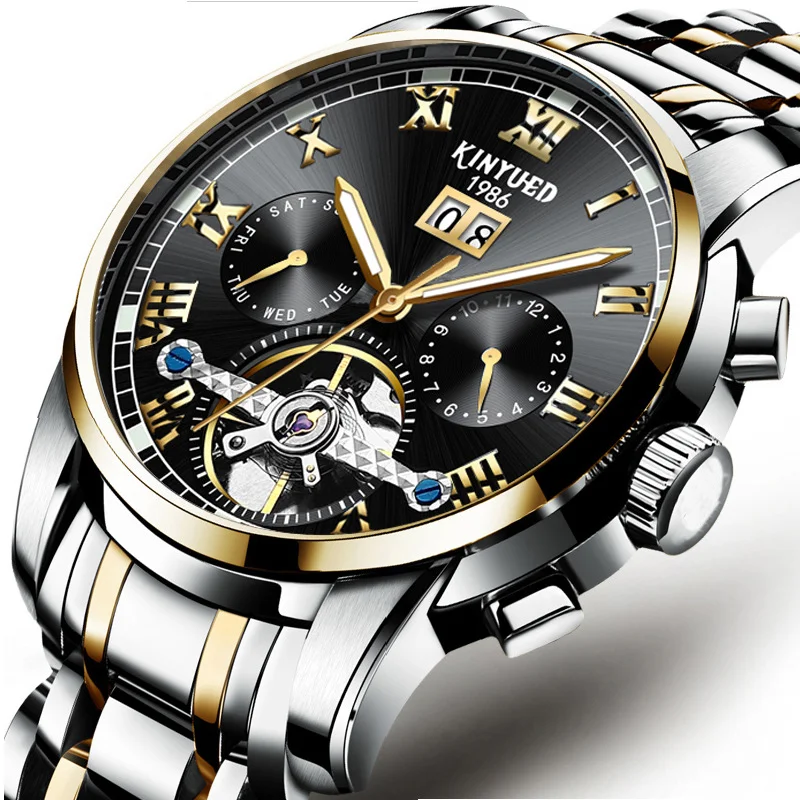 KINYUED 2026 New Men's Automatic Mechanical Watch Stainless Steel Waterproof Watch J014-6
KINYUED 2026 New Men's Automatic Mechanical Watch Stainless Steel Waterproof Watch J014-6
