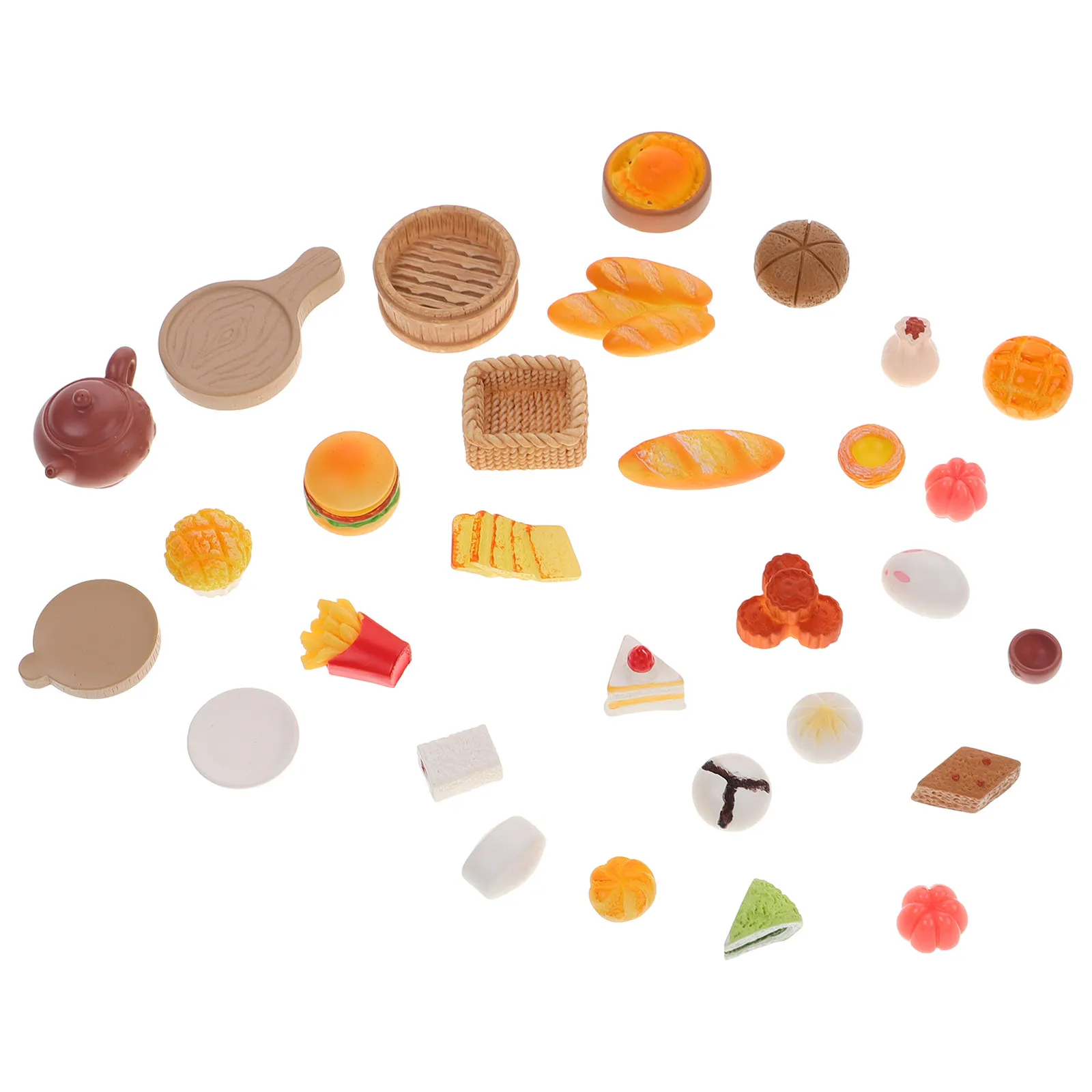 30Pcs Simulated Mini Food Resin Decorations Lightweight Unbreakable Dollhouse Kitchen Accessories Mini House Decoration Pretend
30Pcs Simulated Mini Food Resin Decorations Lightweight Unbreakable Dollhouse Kitchen Accessories Mini House Decoration Pretend