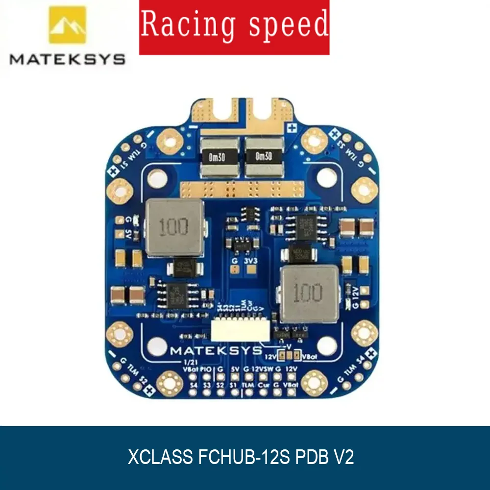 Плата Matek System XCLASS PDB FCHUB-12S V2 с выходом 5В и 12В и датчиком тока для LiPo 3-12S для радиоуправляемых дронов, FPV-квадрокоптеров, мультикоптеров
Плата Matek System XCLASS PDB FCHUB-12S V2 с выходом 5В и 12В и датчиком тока для LiPo 3-12S для радиоуправляемых дронов, FPV-квадрокоптеров, мультикоптеров