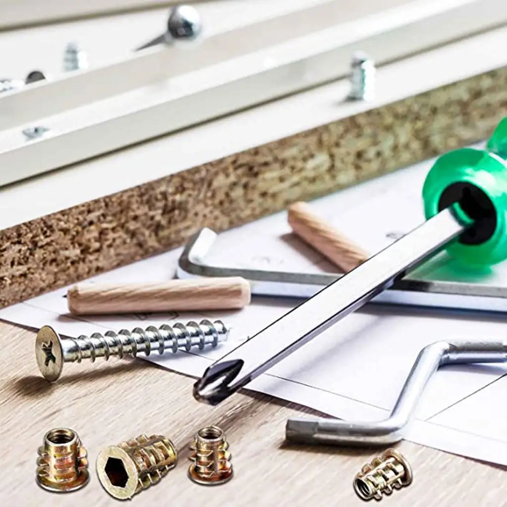 Hardware Fittings Accessory Assortment Carbon Steel Furniture Wood Screw Insert Nuts for Pine Plywood
Hardware Fittings Accessory Assortment Carbon Steel Furniture Wood Screw Insert Nuts for Pine Plywood