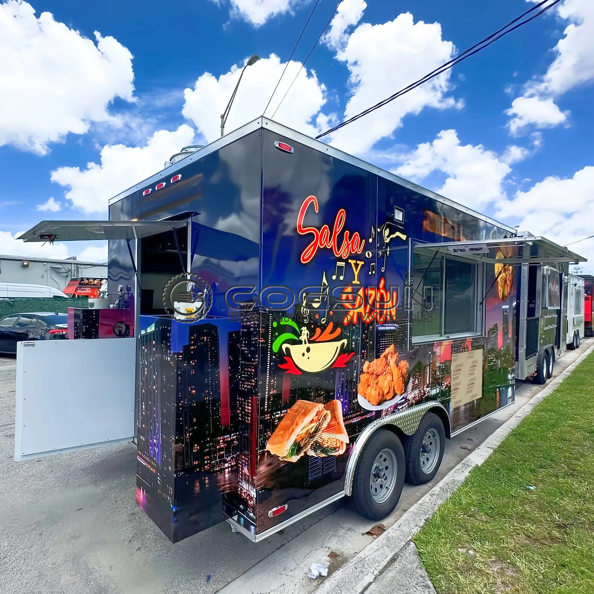 USA Standard Food Trailer with BBQ, Coffee, and Pizza Equipment
USA Standard Food Trailer with BBQ, Coffee, and Pizza Equipment