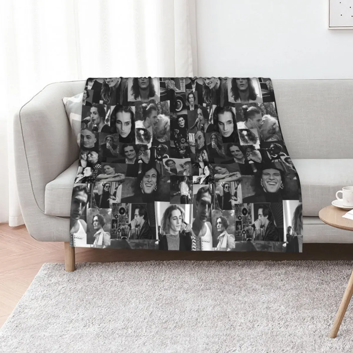 Damiano David collage photos bw Throw Blanket Warm Comfortable Blanket for Office Napping
Damiano David collage photos bw Throw Blanket Warm Comfortable Blanket for Office Napping