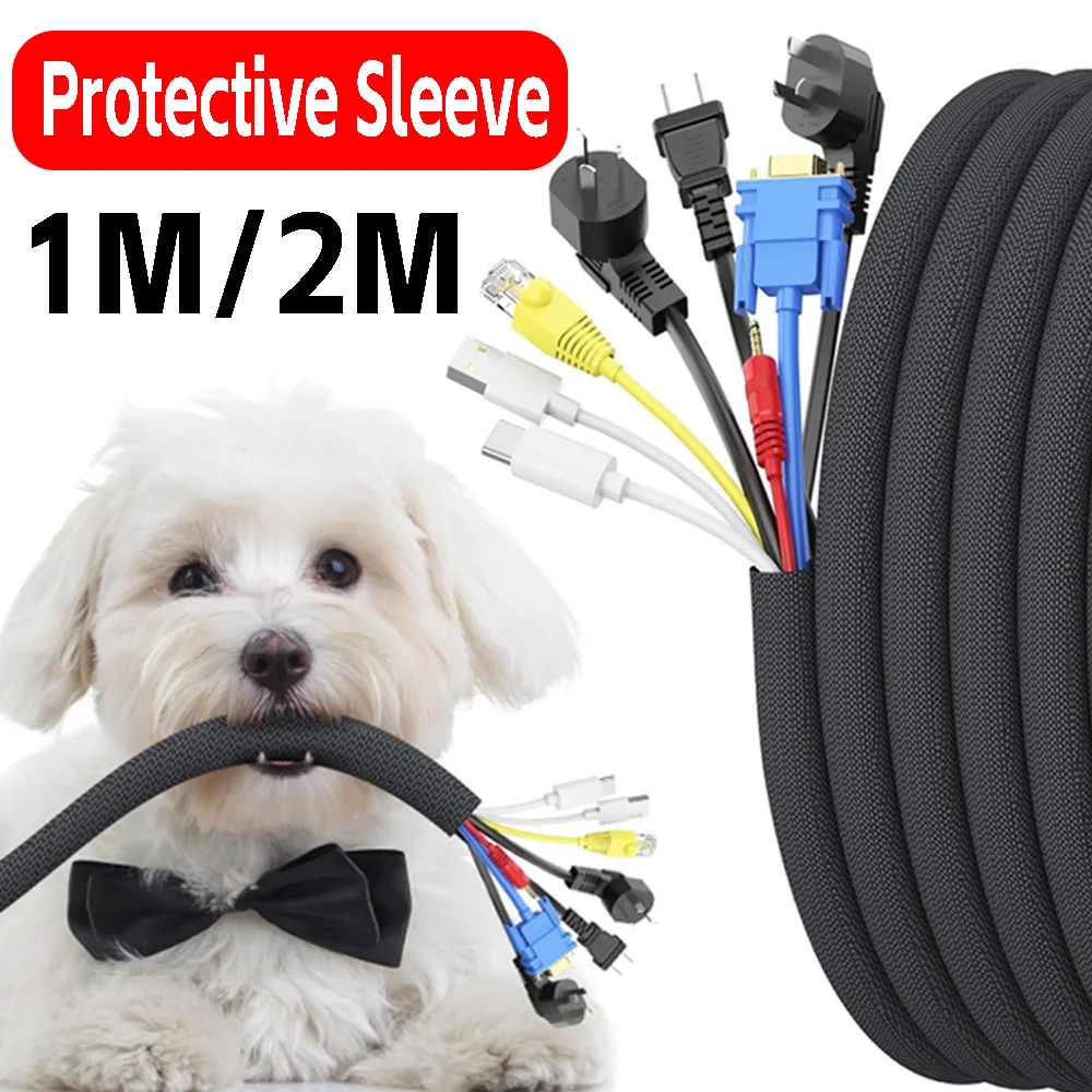 1-2m Cable Sleeve Organizer Under Desk Cord Management Home Office Power Cord Audio Video Line Organizers Computer Wire Cover
1-2m Cable Sleeve Organizer Under Desk Cord Management Home Office Power Cord Audio Video Line Organizers Computer Wire Cover