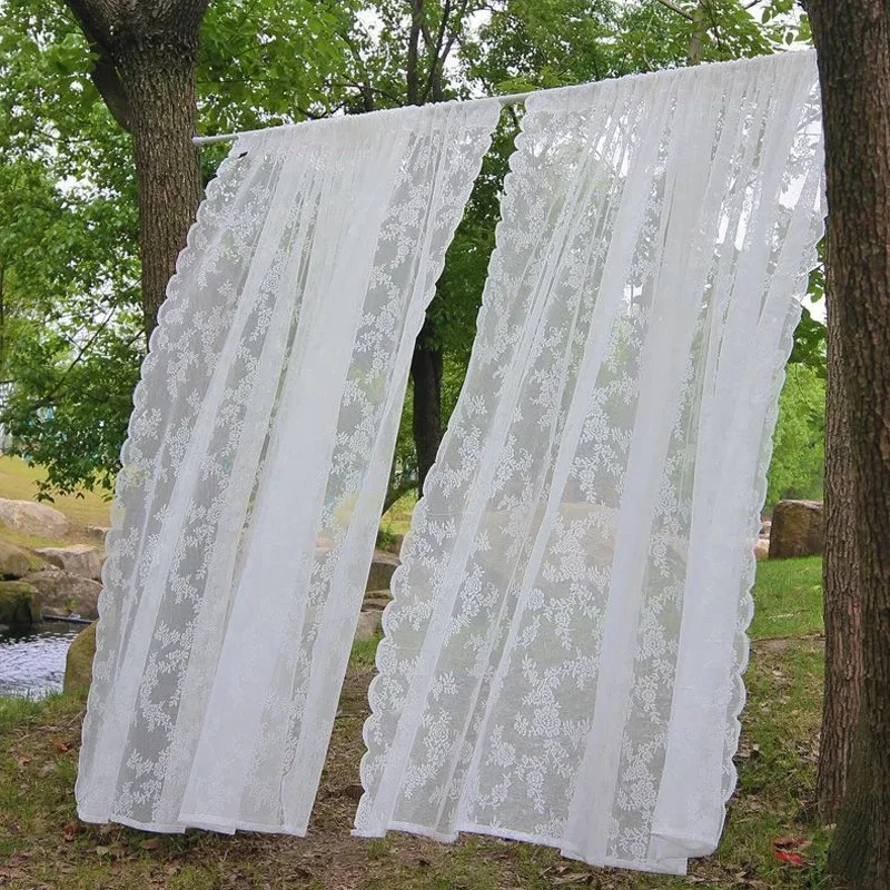 French White Floral Lace Sheer Curtains, Rod Pocket Window Drapes & Room Partition, Ready Made for Wedding & Home Decor
French White Floral Lace Sheer Curtains, Rod Pocket Window Drapes & Room Partition, Ready Made for Wedding & Home Decor