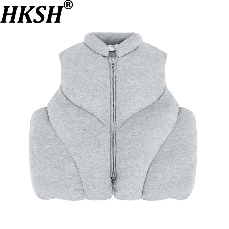 HKSH Autumn Winter New Men Tide Design Shrinkable Cotton Vest Jacket Fashion Ins Oversized Casual Thick Zipper Waistcoat HK18385
HKSH Autumn Winter New Men Tide Design Shrinkable Cotton Vest Jacket Fashion Ins Oversized Casual Thick Zipper Waistcoat HK18385