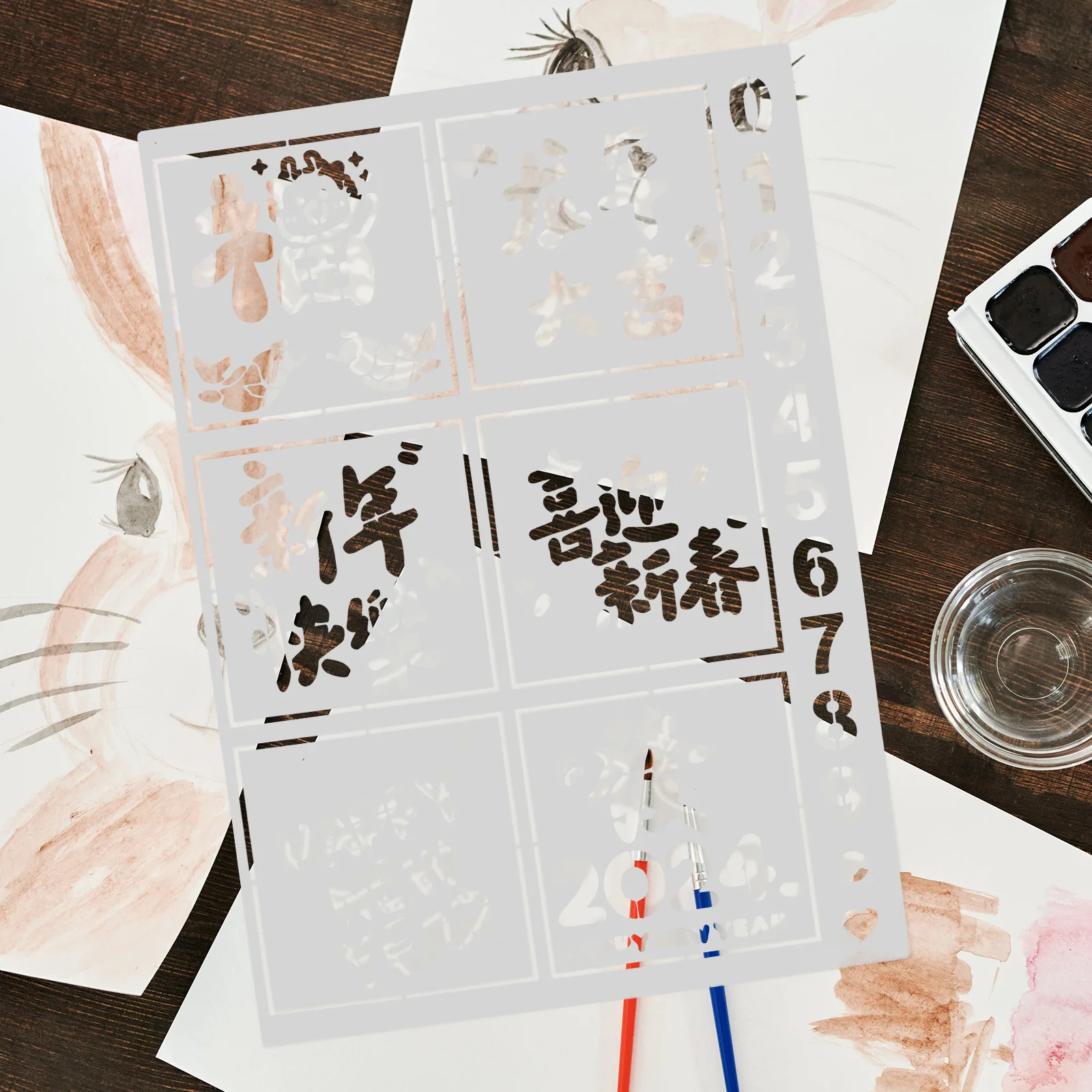 New Year Painting Stencil Template Reusable Durable Pet Craft Drawing Molds DIY Scrapbooking Decoration New Year Stencils
New Year Painting Stencil Template Reusable Durable Pet Craft Drawing Molds DIY Scrapbooking Decoration New Year Stencils