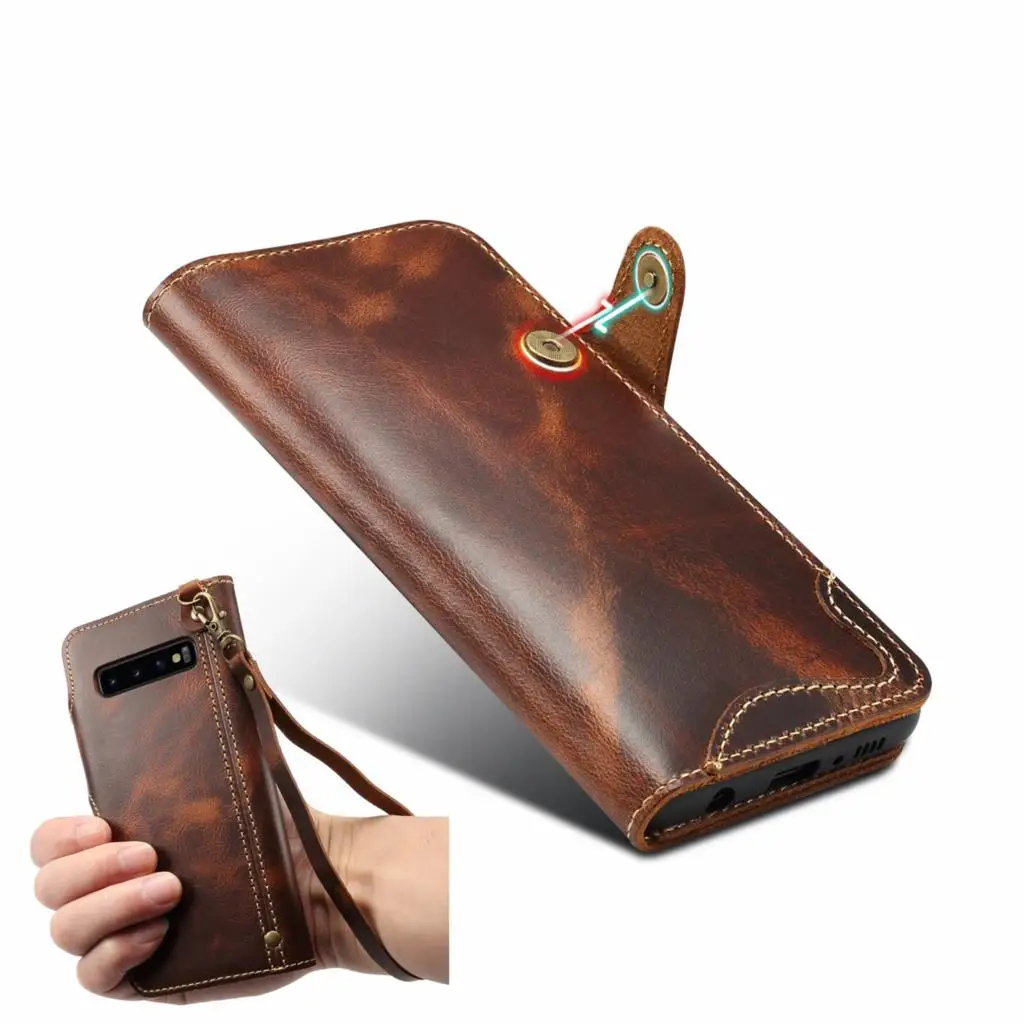 Premium Leather Case for Samsung S10 e S10 Skin Shell Flip Cover for Samsung Galaxy S10+ 5G Business Retro Luxury Buckle
Premium Leather Case for Samsung S10 e S10 Skin Shell Flip Cover for Samsung Galaxy S10+ 5G Business Retro Luxury Buckle