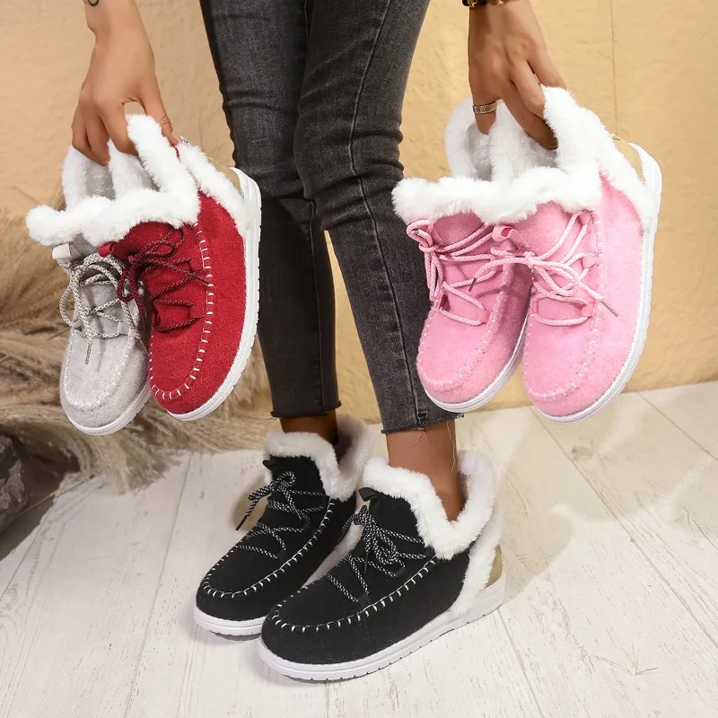Autumn and Winter Fashion New Oversized Cotton Shoes for Women Warm and Plush Casual Versatile Flat Bottom Women's Fashion Boots
Autumn and Winter Fashion New Oversized Cotton Shoes for Women Warm and Plush Casual Versatile Flat Bottom Women's Fashion Boots