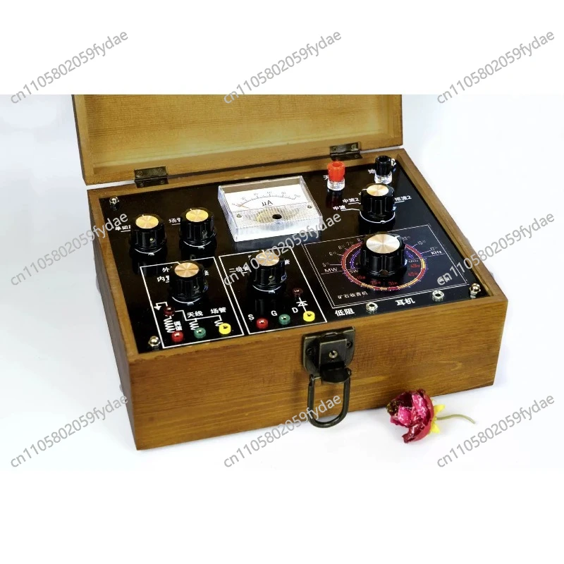 For Ham Radio Enthusiasts.Crystal Radio Medium Shortwave Multifunction Retro Wireless Receiver No Power Design