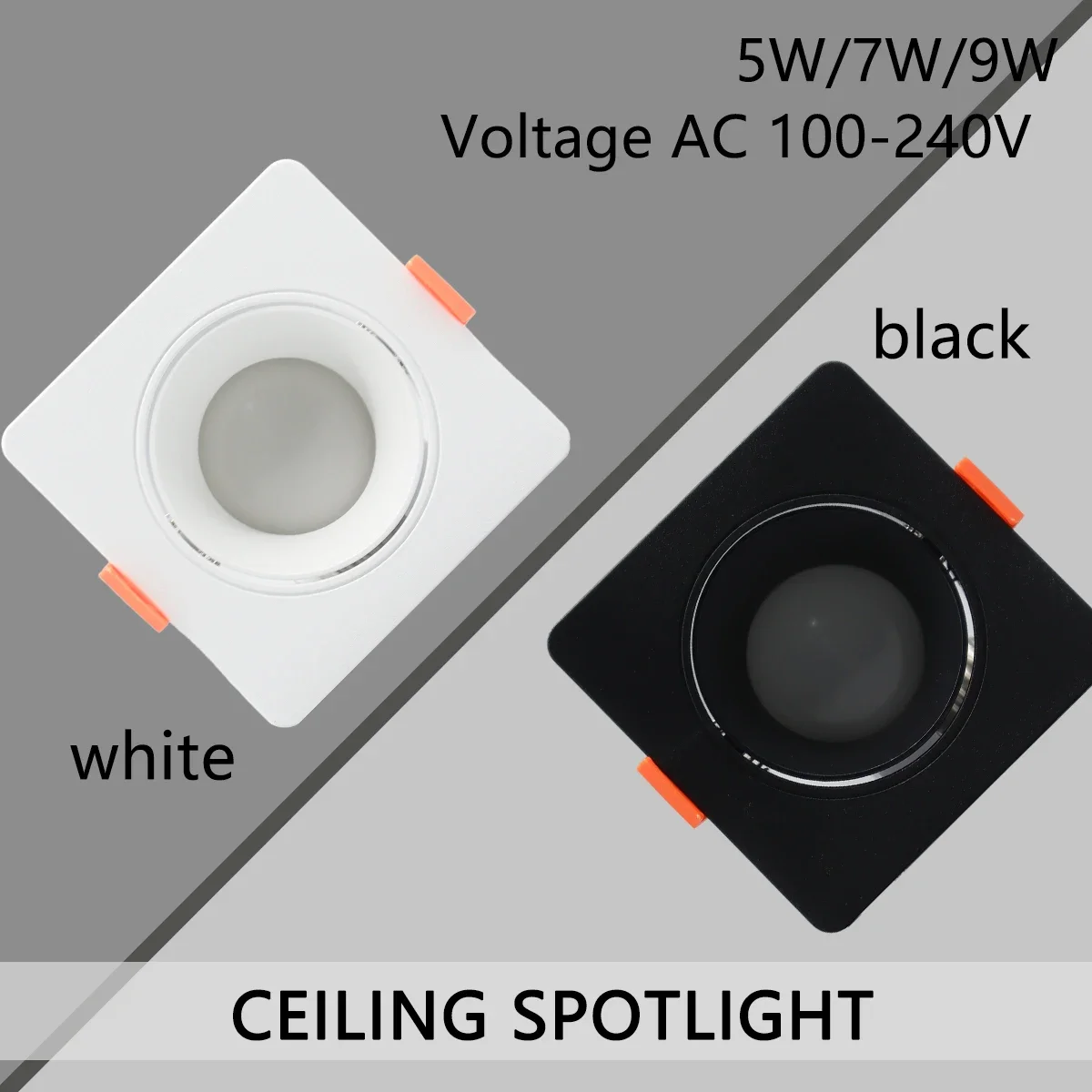 5pcs Ceiling Spotlights LED Downlight 3000K 4000K 6000K 7W 9W Angle adjustable rotating AC220V 120V indoor lighting white color
5pcs Ceiling Spotlights LED Downlight 3000K 4000K 6000K 7W 9W Angle adjustable rotating AC220V 120V indoor lighting white color
