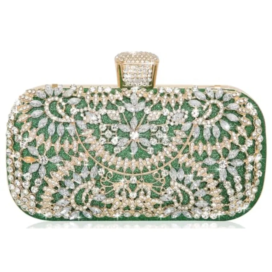 Women's Rhinestone Decorated Evening Bag, Tote Shoulder Crossbody Handbag with Chain
Women's Rhinestone Decorated Evening Bag, Tote Shoulder Crossbody Handbag with Chain