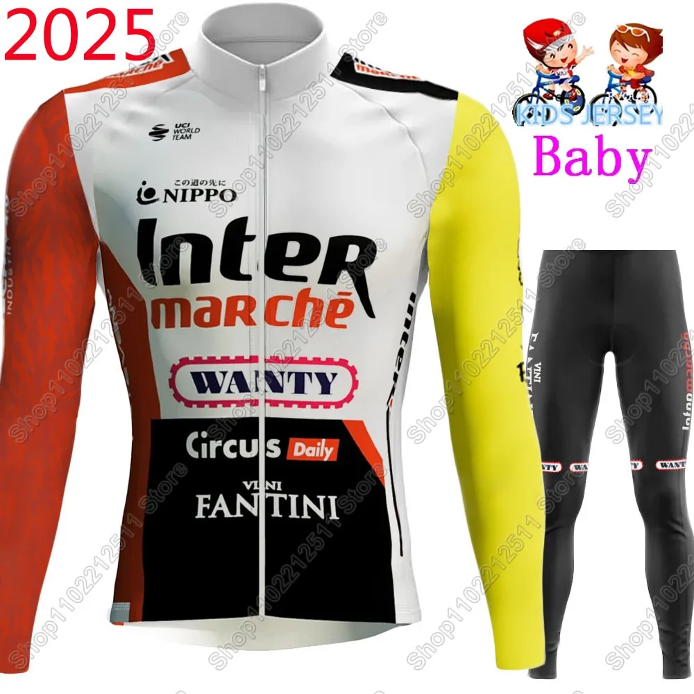 Детский комплект велосипедного трикотажа Wanty Team 2025 для мальчиков и девочек, одежда для велоспорта BINIAM GIRMAY, комплекты для велоспорта с длинными рукавами, костюм-рубашка для шоссейного велосипеда
Детский комплект велосипедного трикотажа Wanty Team 2025 для мальчиков и девочек, одежда для велоспорта BINIAM GIRMAY, комплекты для велоспорта с длинными рукавами, костюм-рубашка для шоссейного велосипеда