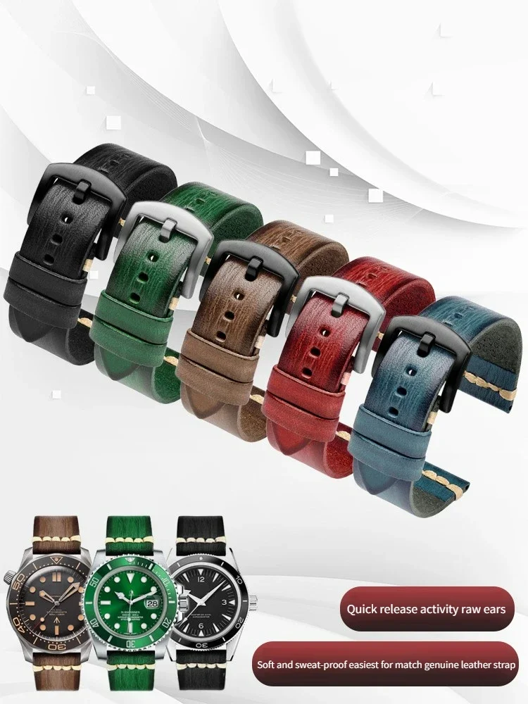 Suitable for Green Water Ghost Leather Strap Inheritance Captain Cook Retro Cowhide Watch Strap Men
Suitable for Green Water Ghost Leather Strap Inheritance Captain Cook Retro Cowhide Watch Strap Men