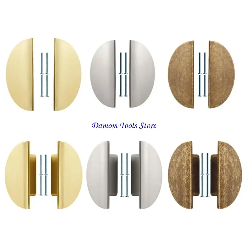 57BE Vintage Bronze Finish Half Round Drawer Handles Strong Metal Cupboard Pull Pair
57BE Vintage Bronze Finish Half Round Drawer Handles Strong Metal Cupboard Pull Pair